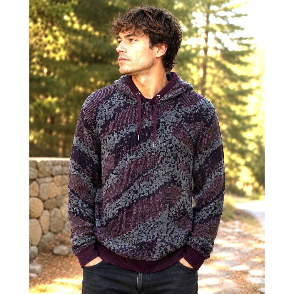 INC International Concepts Men's Friar Hooded Jax Knit Sweater Pullover‎ XXL NWT